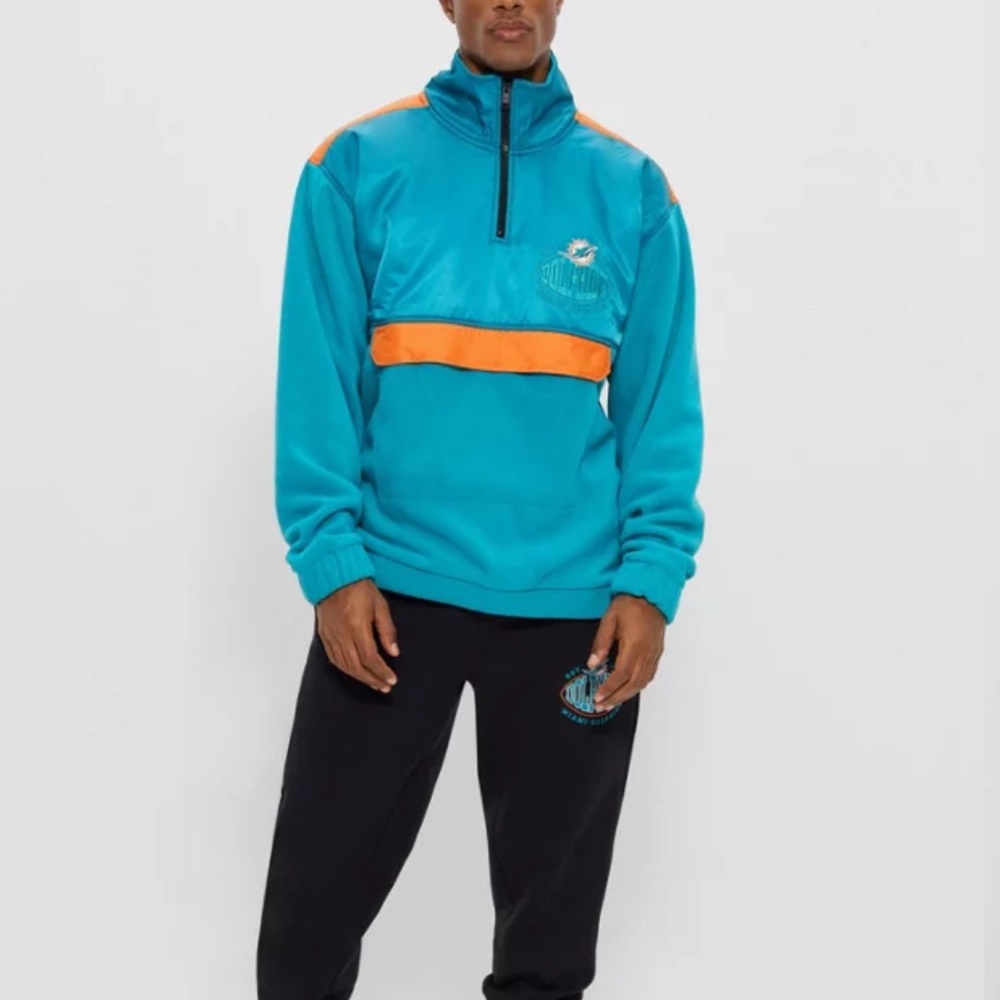 BOSS X NFL ZIP-NECK SWEATSHIRT